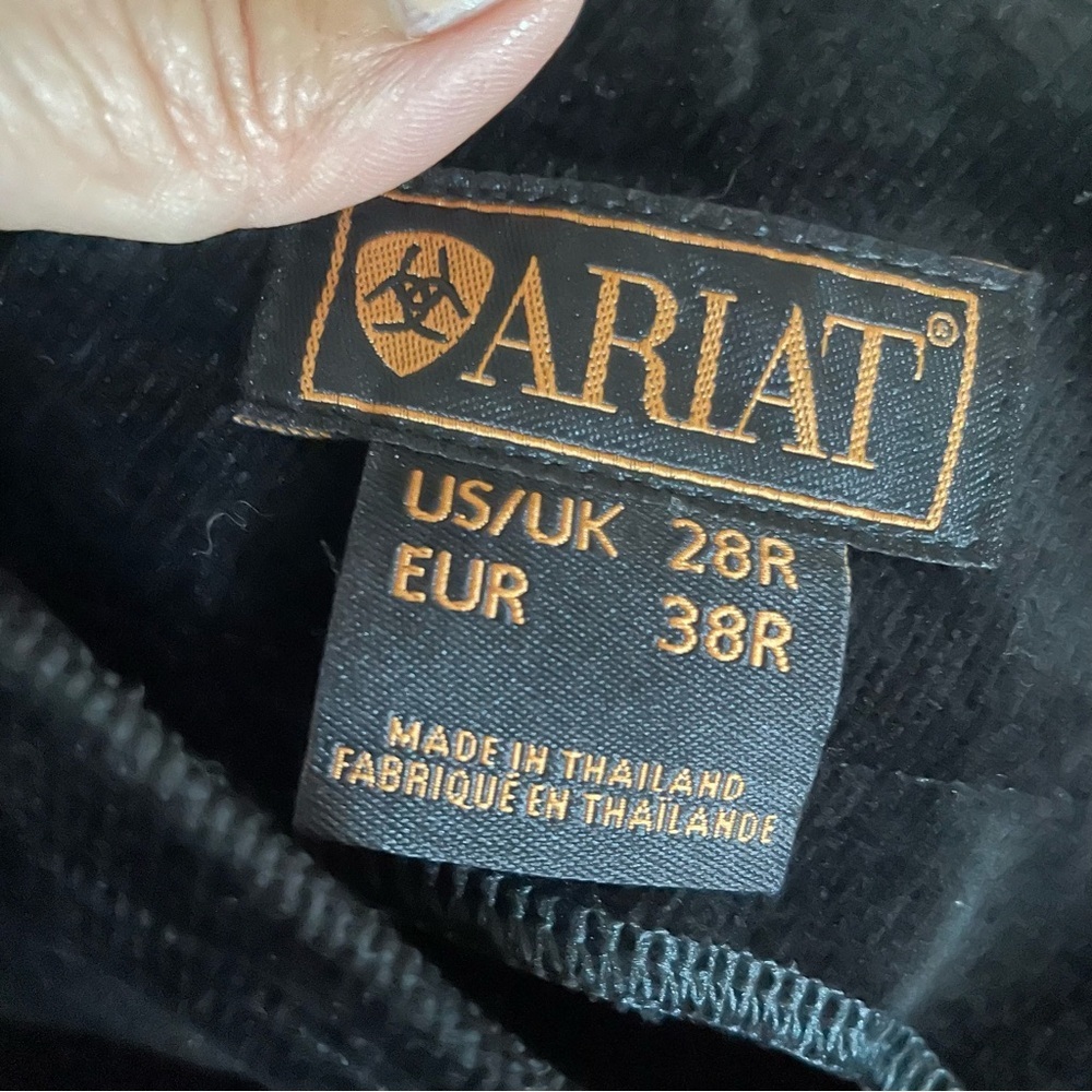 Ariat black corduroy breeches 28R - Picture 4 of 6
